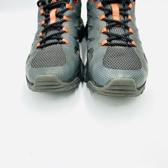 Merrell Moab Edge 2 Hiking Boots Gray Orange Trail Outdoor Shoes Men’s Size 10 - Picture 7 of 10